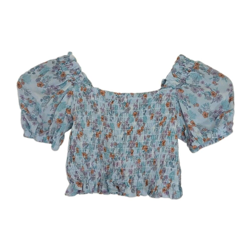 Kensie Girl Floral Set Crop Top Size 10 & Pants Size 7/8 Coquette Cottagecore